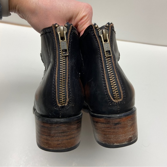 Freebird By Steve Womens Brown Leather Surge Boho Open Side Ankle Booties Size 8 - Picture 12 of 13